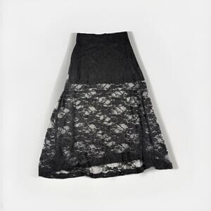 The Art by Zenana Skirt MIDI Black Lace Mini Under Skirt Sz Small NWT (A16)